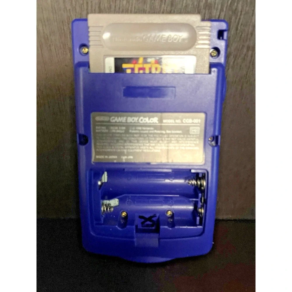 Nintendo Game Boy Color–Purple–Model CGB-001 w/Clear Case & 3 Games [TESTED]